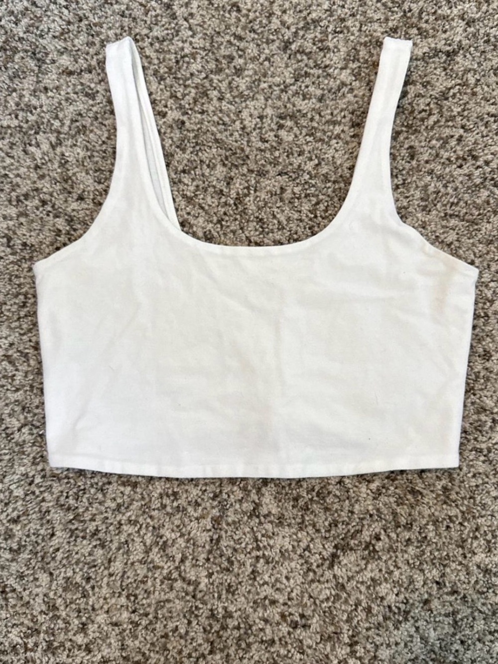 wild fable White Scoop Crop Tank Top